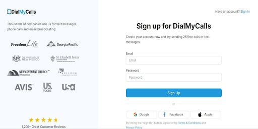 Sign Up - Dialer System