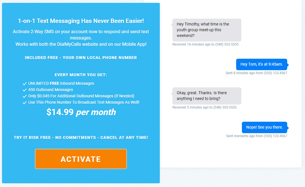 2-Way Texting Pricing