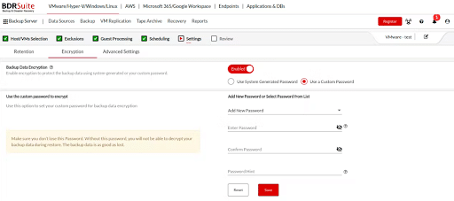 Backups with End-to-End Encryption - BDRSuite