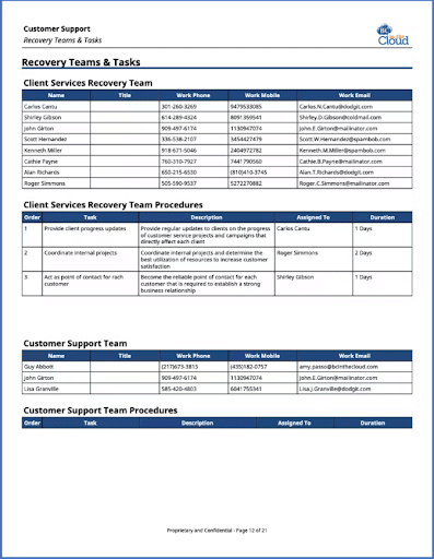 Exercise Reports - BC in the Cloud