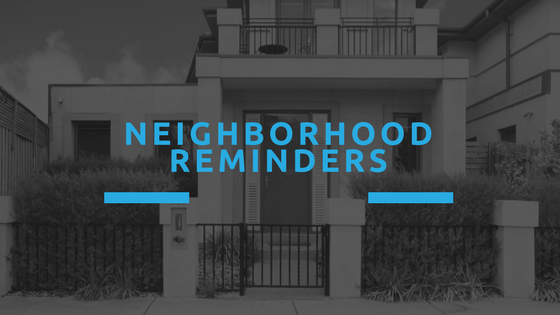 HOA Meeting Tips - Neighborhood Reminders