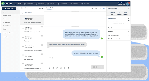 SMS Conversations - TextUs
